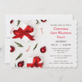 Moderne Weihnachtsgeschenke-Wrapping-Party Einladu Einladung (Vorderseite)