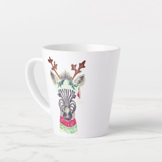 Moderne Weihnachtsgeschenkidee Latte Tasse (Linke Ecke)