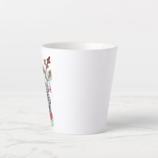 Moderne Weihnachtsgeschenkidee Latte Tasse (Vorderseite)