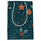 Moderne Weihnachtsgeschenktasche 2026 - Trendy Hol Mittlere Geschenktüte (Vorderseite)