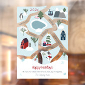 Moderne Weihnachtsgeschichte mit Illustrationen Fensteraufkleber (Blatt 2)