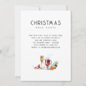 Moderne Weihnachtsgetränke im Open House Einladung (Vorderseite)