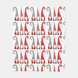 Moderne Weihnachtsgnomes zwergen Rotes graues Must Fleecedecke