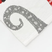 Moderne Weihnachtsgnomes zwergen Rotes graues Must Fleecedecke (Ecke)