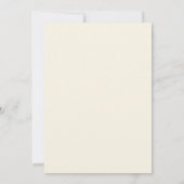 Moderne Weihnachtsgrün | CremeWedding Einladung (Rückseite)