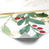 Moderne Weihnachtsgrün | Getränke mit weißer Unter Poster (Ecke)