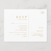 Moderne Weihnachtsgrün | RSVP-Karte im Menü Postkarte (Rückseite)