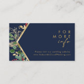 Moderne Weihnachtsgrün | Website zur Hochzeit von Begleitkarte (Vorderseite)