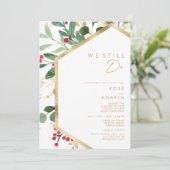 Moderne Weihnachtsgrün | Weiß, was wir noch tun Einladung (Stehend Vorderseite)