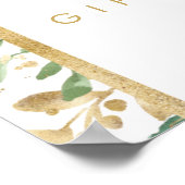 Moderne Weihnachtsgrün | Weiße Karten und Geschenk Poster (Ecke)