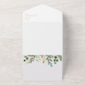 Moderne Weihnachtsgrün | Weißes Siegel und Senden All In One Einladung (Außenbereich)