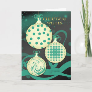 Moderne Weihnachtsgruß-Karte mit Verzierung drei Feiertagskarte