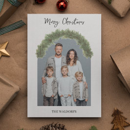 Moderne Weihnachtsgrüße Familienfotokarte  Feiertagskarte