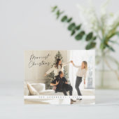 Moderne Weihnachtsgrüße, Foto der Familie Postkarte (Stehend Vorderseite)