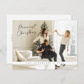 Moderne Weihnachtsgrüße, Foto der Familie Postkarte (Vorne/Hinten)