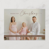 Moderne Weihnachtsgrüße, Foto der Familie Postkarte (Vorderseite)