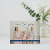 Moderne Weihnachtsgrüße, Foto der Familie Postkarte (Stehend Vorderseite)