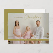 Moderne Weihnachtsgrüße, Foto der Familie Postkarte (Vorne/Hinten)