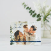 Moderne Weihnachtsgrüße, Foto der Familie Postkarte (Stehend Vorderseite)