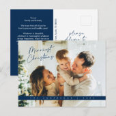 Moderne Weihnachtsgrüße, Foto der Familie Postkarte (Vorne/Hinten)