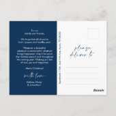 Moderne Weihnachtsgrüße, Foto der Familie Postkarte (Rückseite)