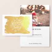 Moderne Weihnachtsgrüße Foto und Gold Foil Card Folienkarte (Anzeige)