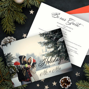 Moderne Weihnachtsgrüße für Mr & Mrs Happiest Holi Save The Date