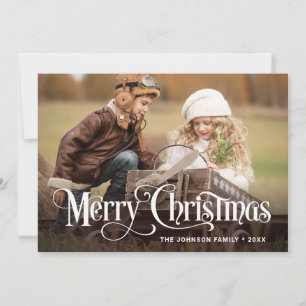 Moderne Weihnachtsgrüße PHOTO-Grußkarte Feiertagskarte