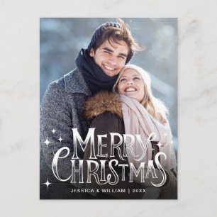 Moderne Weihnachtsgrüße PHOTO-Grußkarte Postkarte