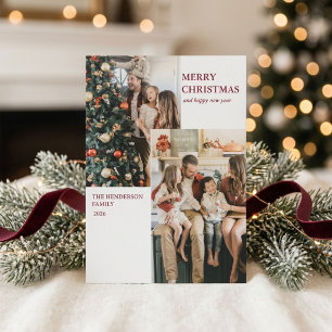 Moderne Weihnachtsgrußkarte mit Foto Feiertagskarte