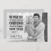 Moderne Weihnachtshandschrift mit Vollbuchstaben-O Feiertagskarte (Vorne/Hinten)