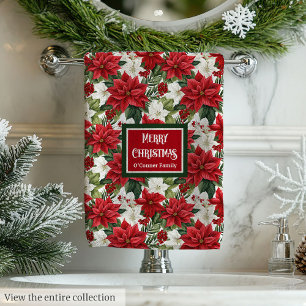 Moderne Weihnachtshandtücher mit individuellem Nam Badhandtuch Set