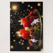 Moderne Weihnachtskandeln Chic Puzzle (Vertikal)