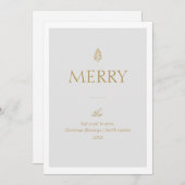 Moderne Weihnachtskarte (Vorne/Hinten)