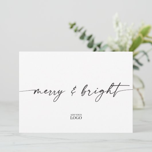 Moderne Weihnachtskarte Dankeskarte (Stehend Vorderseite)