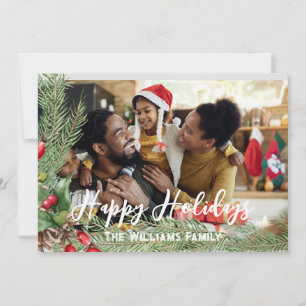 Moderne Weihnachtskarte doppelseitig für die Feier Einladung