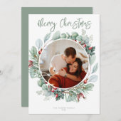 Moderne Weihnachtskarte Feiertagskarte (Vorne/Hinten)