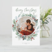 Moderne Weihnachtskarte Feiertagskarte (Stehend Vorderseite)