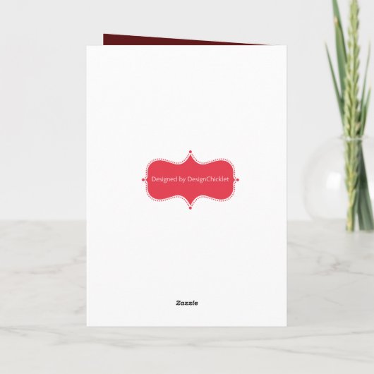 Moderne Weihnachtskarte Feiertagskarte (Rückseite)