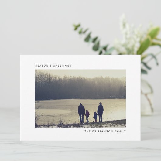 Moderne Weihnachtskarte Feiertagskarte (Stehend Vorderseite)