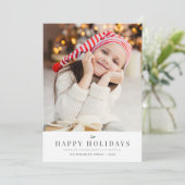 moderne Weihnachtskarte Feiertagskarte (Stehend Vorderseite)