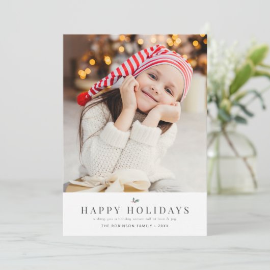 moderne Weihnachtskarte Feiertagskarte (Stehend Vorderseite)