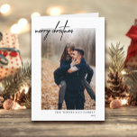 Moderne Weihnachtskarte Feiertagskarte<br><div class="desc">Wünschen Sie Ihren Freunden und Familie Frohe Weihnachten in dieser Weihnachtszeit mit diesem Foto Weihnachtskarte.</div>