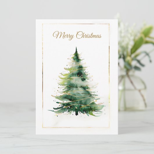 Moderne Weihnachtskarte Feiertagskarte (Stehend Vorderseite)