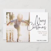 Moderne Weihnachtskarte Feiertagskarte (Vorderseite)