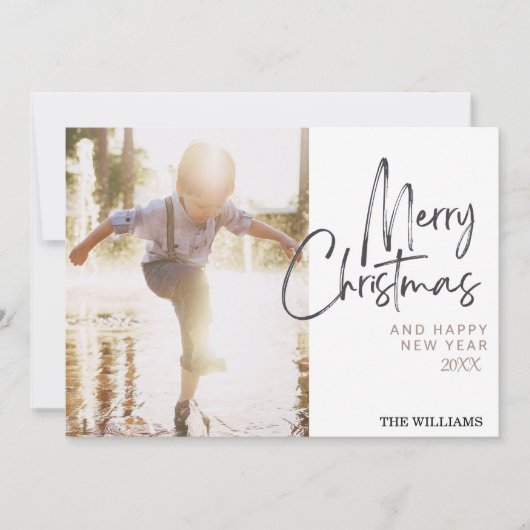 Moderne Weihnachtskarte Feiertagskarte (Vorderseite)