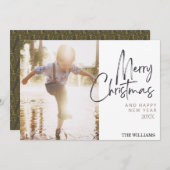 Moderne Weihnachtskarte Feiertagskarte (Vorne/Hinten)