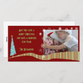 Moderne Weihnachtskarte Feiertagskarte (Vorne/Hinten)