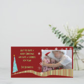 Moderne Weihnachtskarte Feiertagskarte (Stehend Vorderseite)