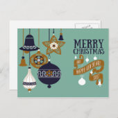 Moderne Weihnachtskarte Feiertagspostkarte (Vorne/Hinten)